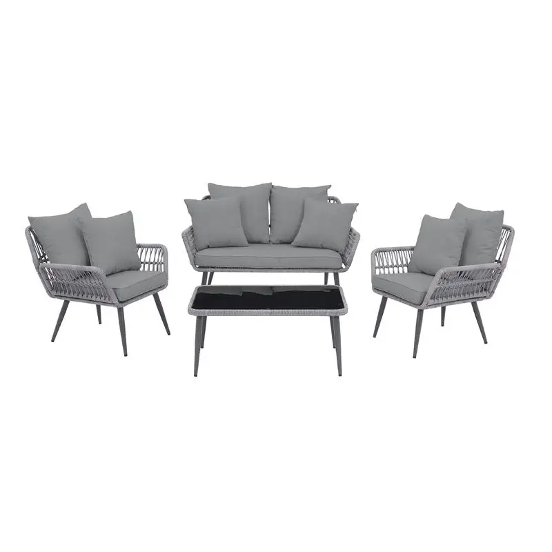 

Gray 4-Pc Outdoor Conversation Set