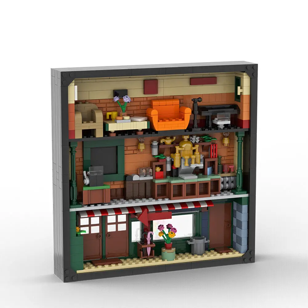 Koffiehuis In Fotolijstbouwspeelgoed Uit Tv-Serie 688 Stukken Moc Bouwen