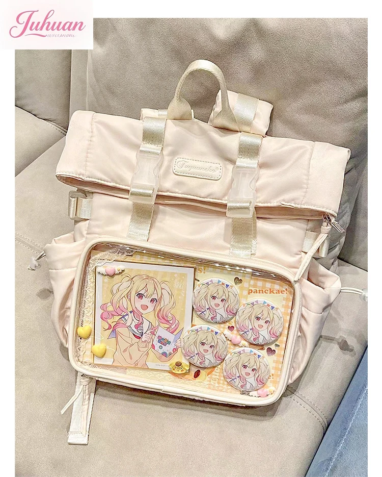 Original College  Large Capacity Lta Bag Women's Small Food  Anime and Manga Convention Backpack Student Textbook Computer Bag
