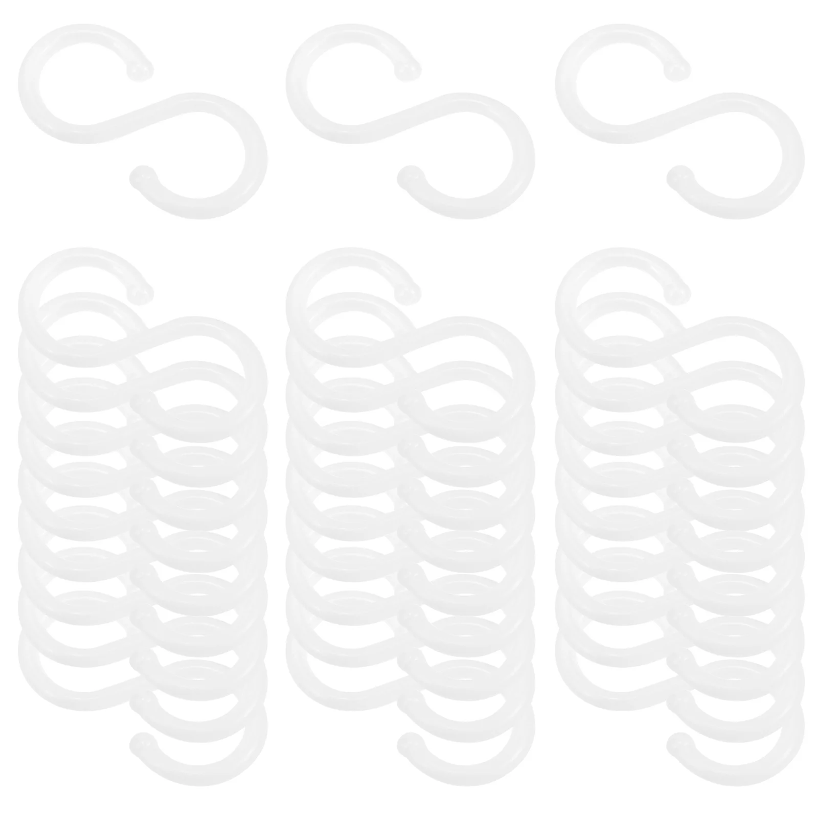 100 قطعة من البلاستيك S السنانير متعددة الوظائف الشماعات للمطبخ الحمام التجزئة وجبة خفيفة عرض الفضاء توفير المنظم الرف الرف