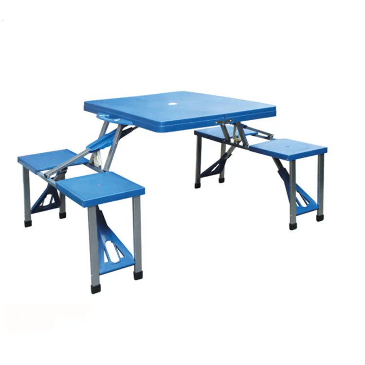 camping gear Plastic Folding Table Set Picnic Camping Modern Folding Outdoor Table and Chair Set