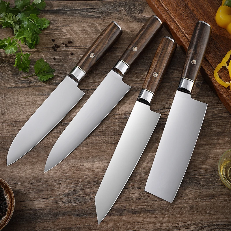 

TJ POP GY-10 Powder Steel Slicing Knife Durable Chef knifes Sharp Meat Cleaver Household Chopping Santoku Knife Kitchen Tools