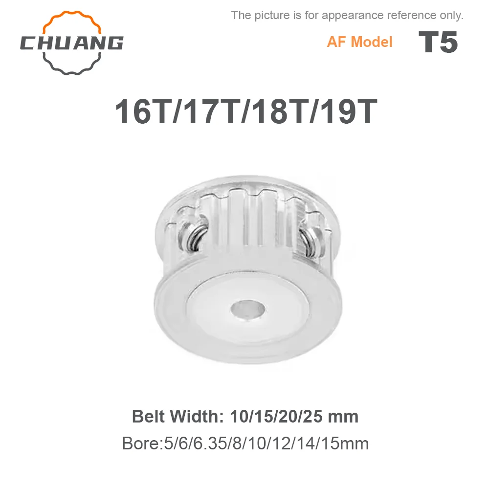 

T5 Timing Pulley 16T/17T/18T/19Teeth Bore 5-15mm for belt Width 10/15/20/25mm T5 Synchronizing wheel Driving wheel