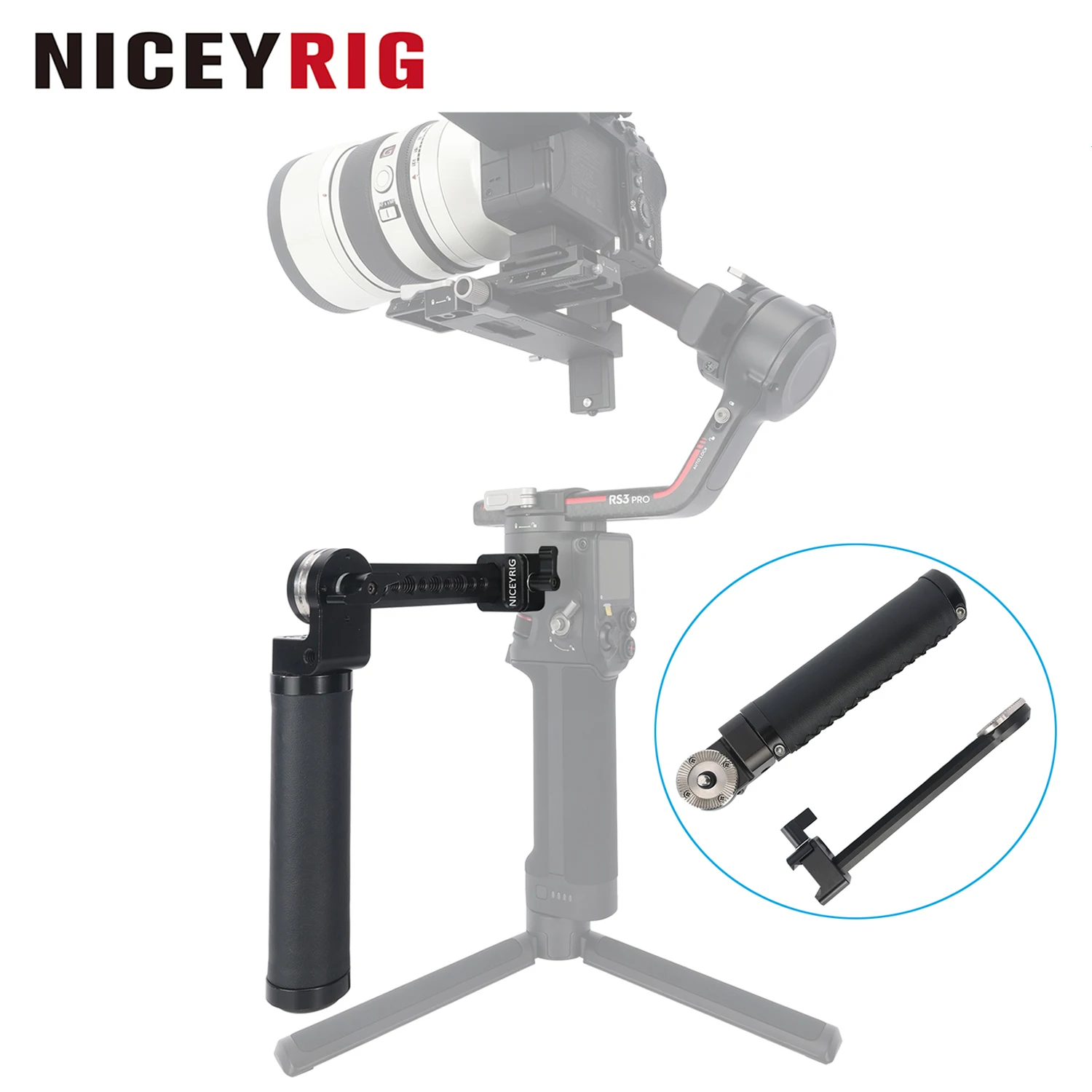 

Боковая рукоятка NICEYRIG с регулируемым кожаным ремнем для стабилизаторов DJI RS2, RSC2, RS3, RS3 Pro, RS4, RS4 Pro с креплением Nato Clamp