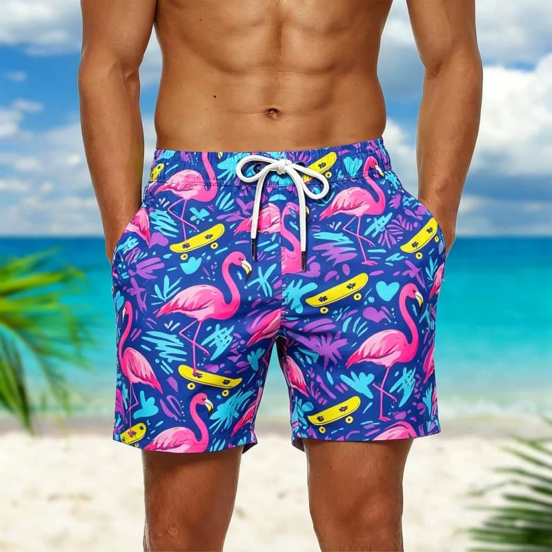 Men's Fun Animal & Playful Print Casual Shorts Collection ，for Water Sports, Beach Days, Casual Errands & Sporty Everyday Wear