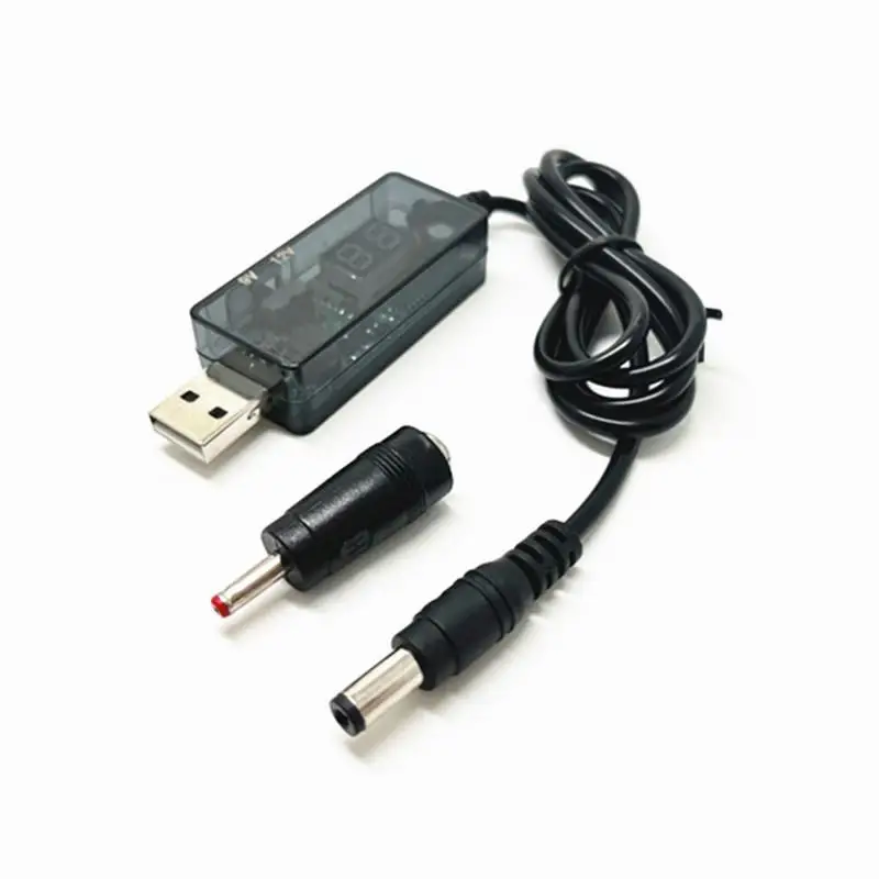 USB Boost Converter DC 5V To 9V 12V Step Up Converter Cable 3.5x1.35mm Connector For Power Supply Charger Power Converter