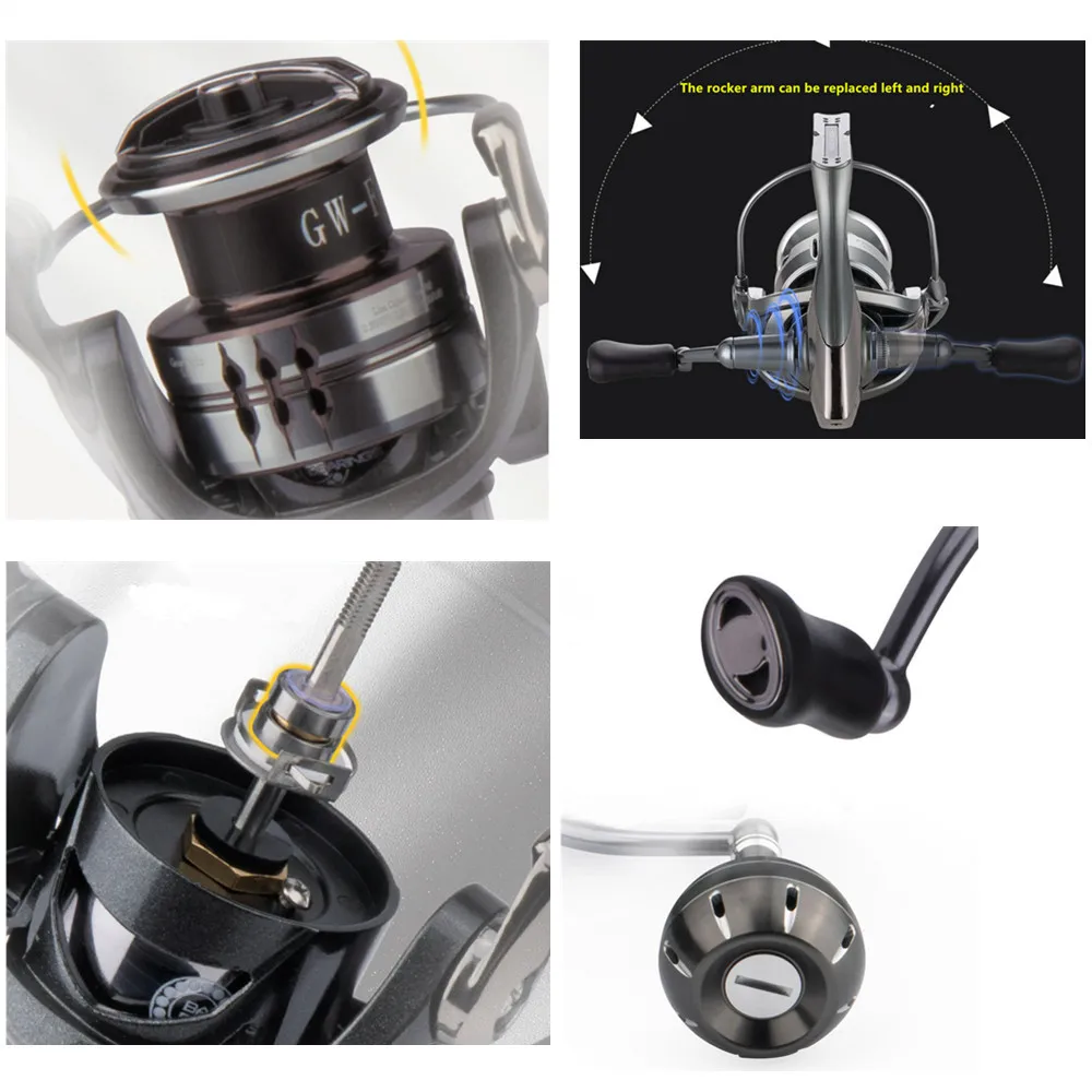 Okmua Anti-Meerwasser-Angelrolle, maximale Bremskraft 25 kg, für alle Gewässer, zum Weitwurf, Meeresangelrolle aus Metall, 1000-7000 – Detail 24