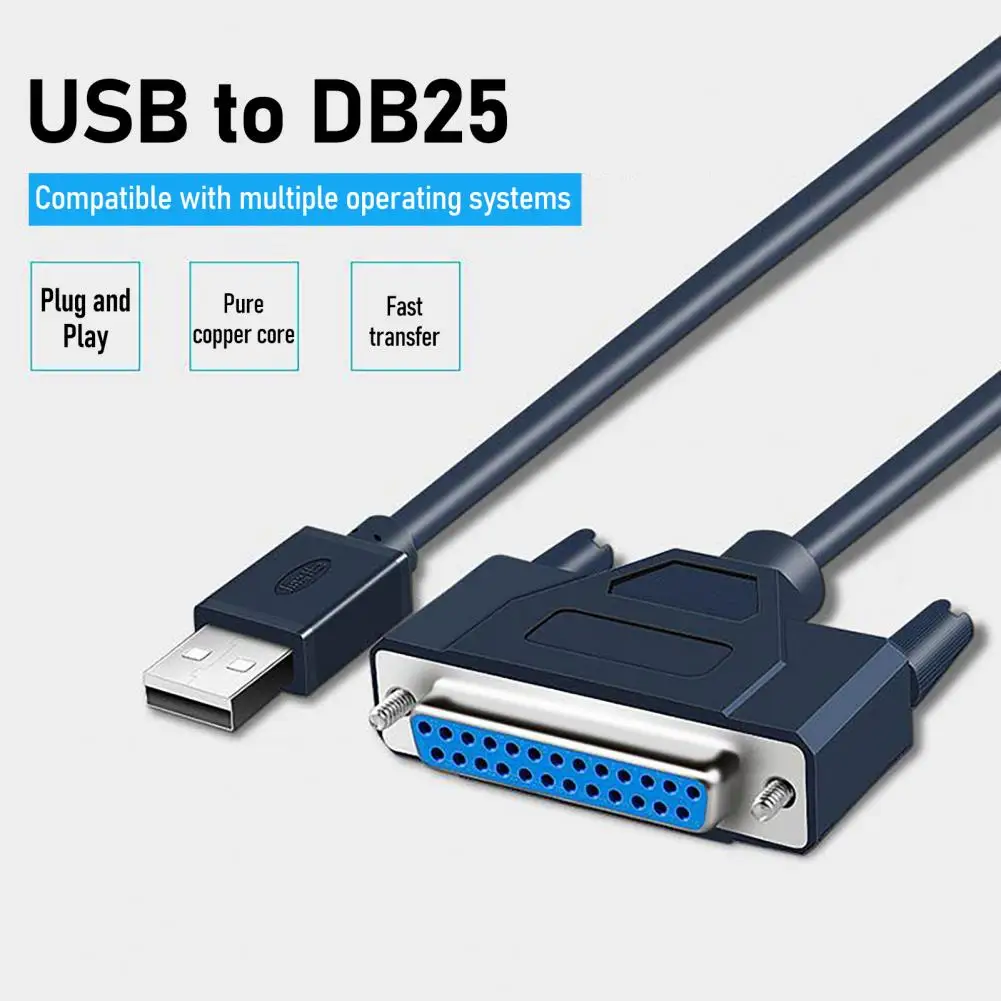 便利な双方向usb 25ピンDB25パラレルポートプリンタコード抗ワインディング高速プリンタ変換ケーブル