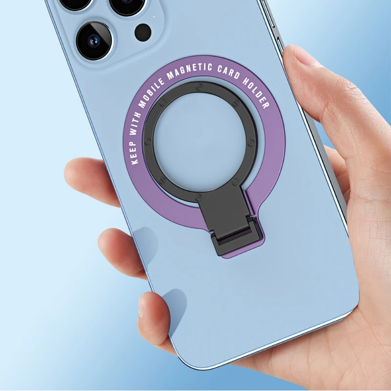 Mobile Phone Ultra-thin Metal Finger Ring Holder For MagSafe Desk Stand Smartphone Kickstand Rotatable Bracket For iPhone Xiaomi