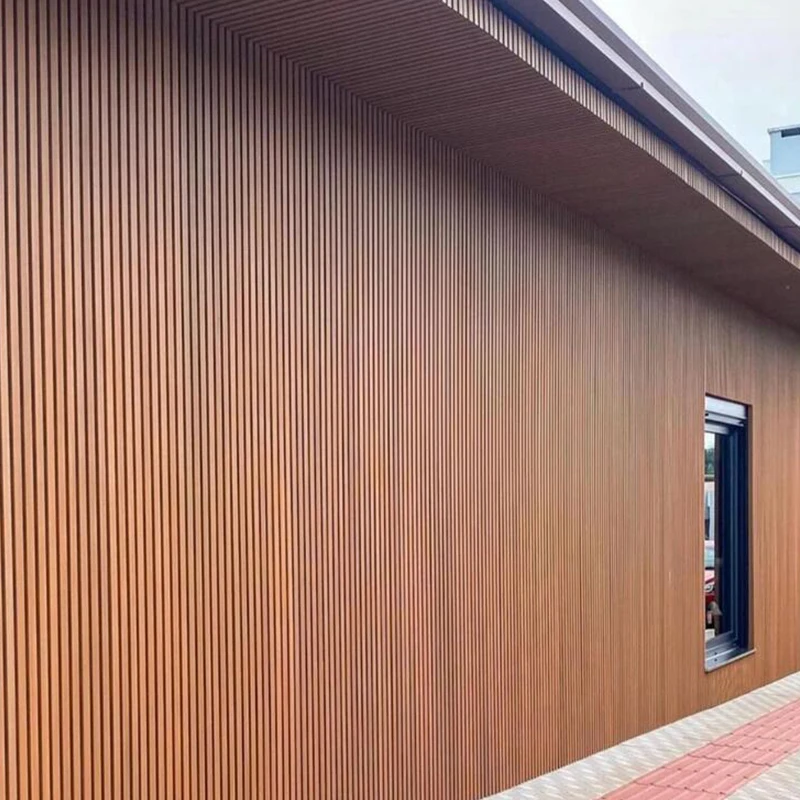 2026 WPC Cladding 3D Fluted Acoustic Modern Wall Panel for Gym and Outdoor Use Composite Fencing Decorationspromote sales