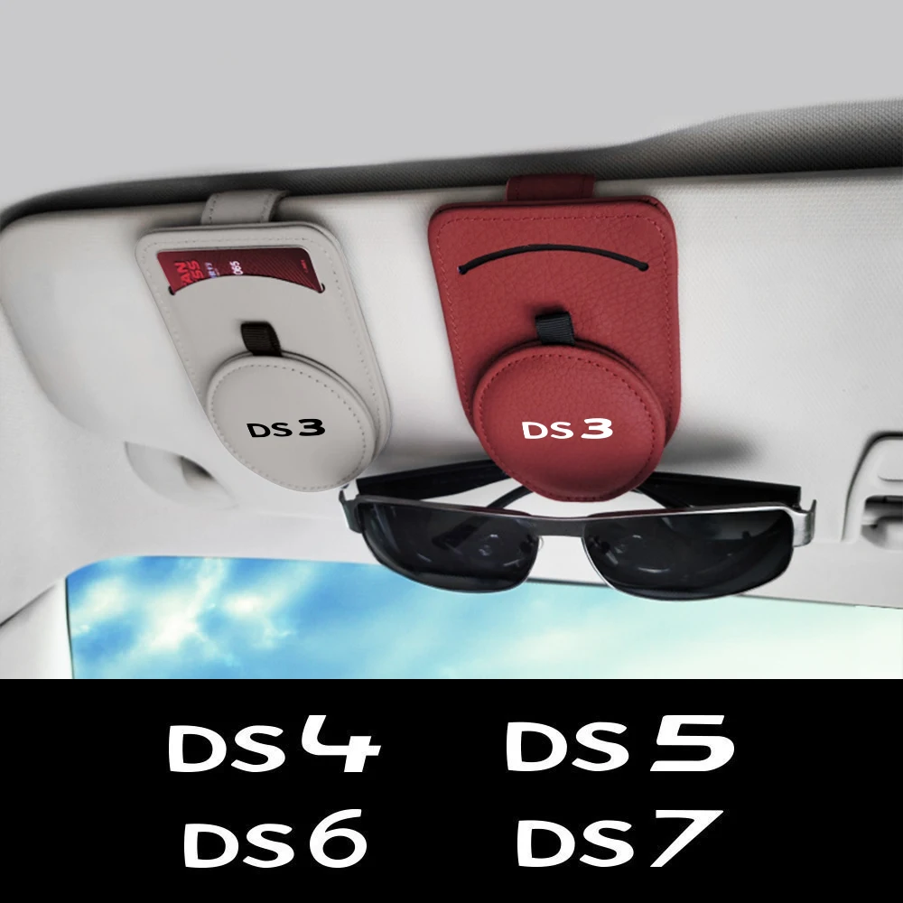 Réinitialisation à lunettes en cuir de vachette pour voiture, accessoires intérieurs pour DS Spirit DS3 Cabrio Racing DS4 Performance DS4S DS5 5LS DS6 DS7 Crossback DS9