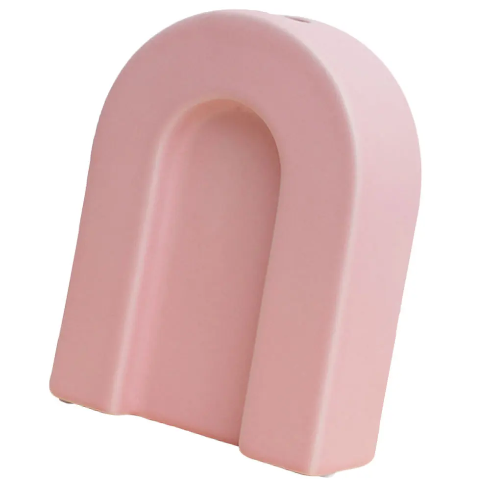 

1Pcs Ceramic Flower Vase Creative Rainbow Hydroponic Ornament Pink Home Decoration Simple Style Vase Hydroponic Ornament