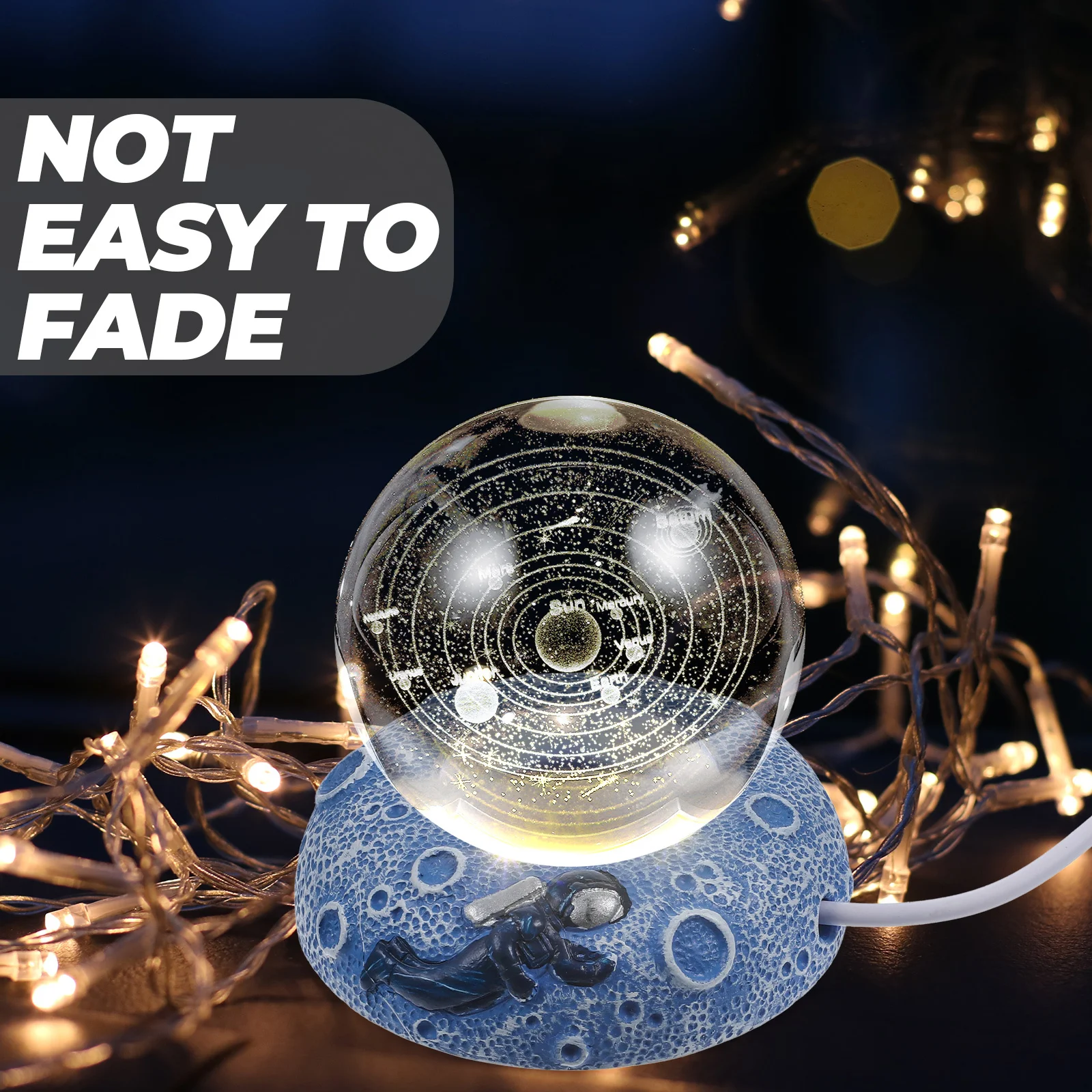 

Crystal Ball Lighted Base Stand USB Powered for 3D Crystal Statues Acrylic Glass Art Projects Lighted Base for Glass Art