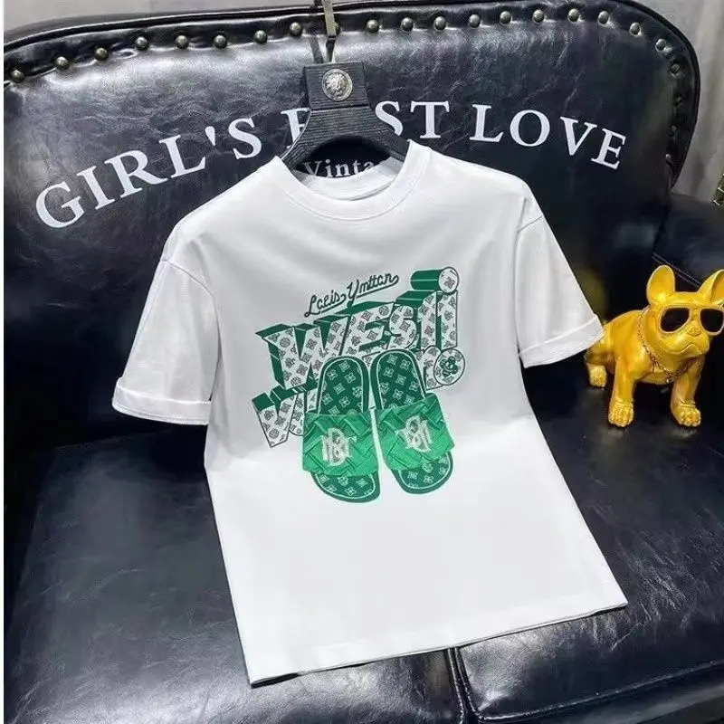 

Printed fashion short-sleeved t-shirt men's ins trendy personality summer new half-sleeved t-shirt