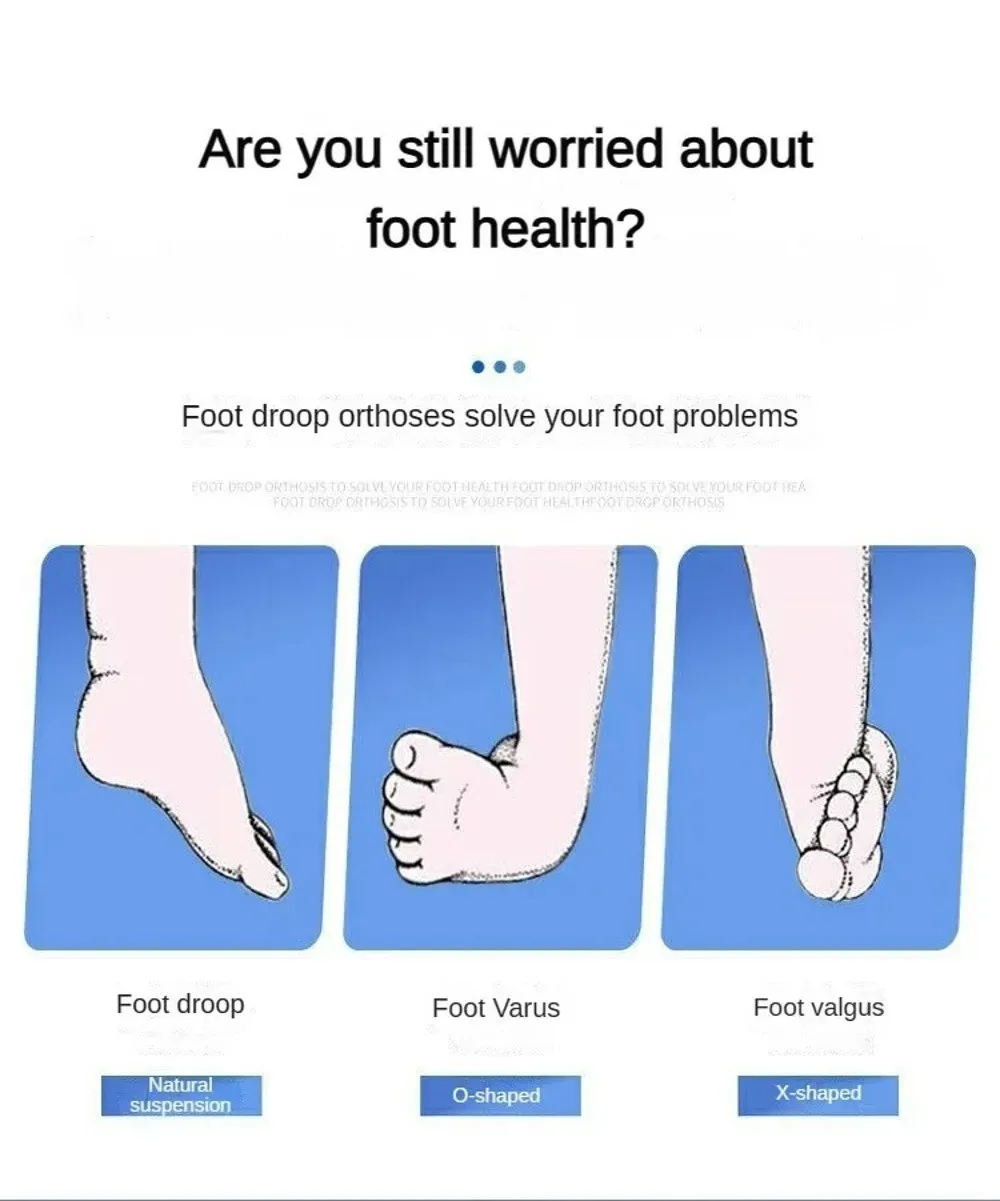 Leichte AFO-Fußheberschiene, Unsichtbare Varus-Fußkorrektur, Knöchelstütze, Komfortabel, Verbessert den Gang, Drop-Foot-Orthese – Detail 9
