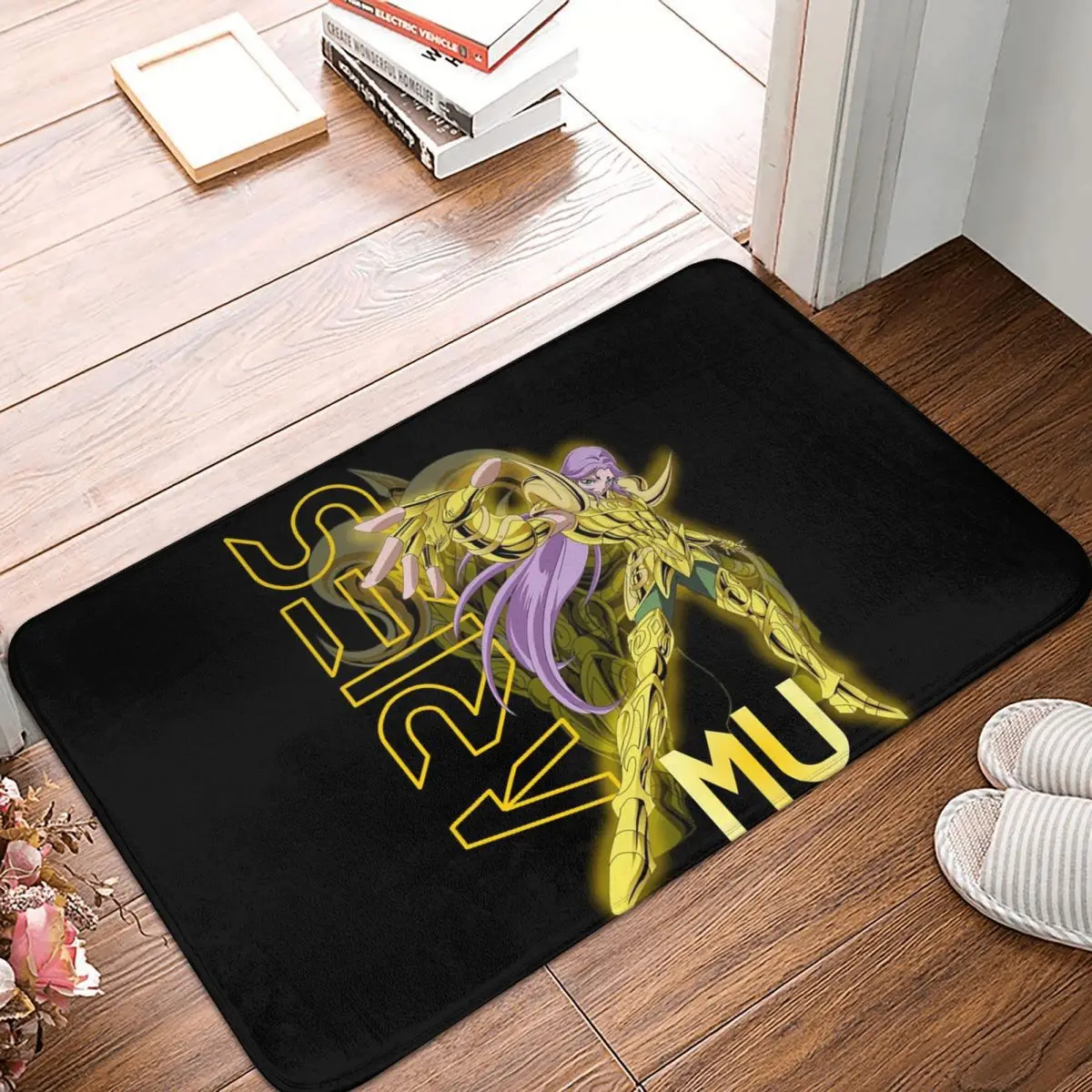 Mu Knights Of The Zodiac Doormat Rug Carpet Mat Footpad Polyester Non-slip Front Room Corridor Kitchen Bedroom Balcony Toilet