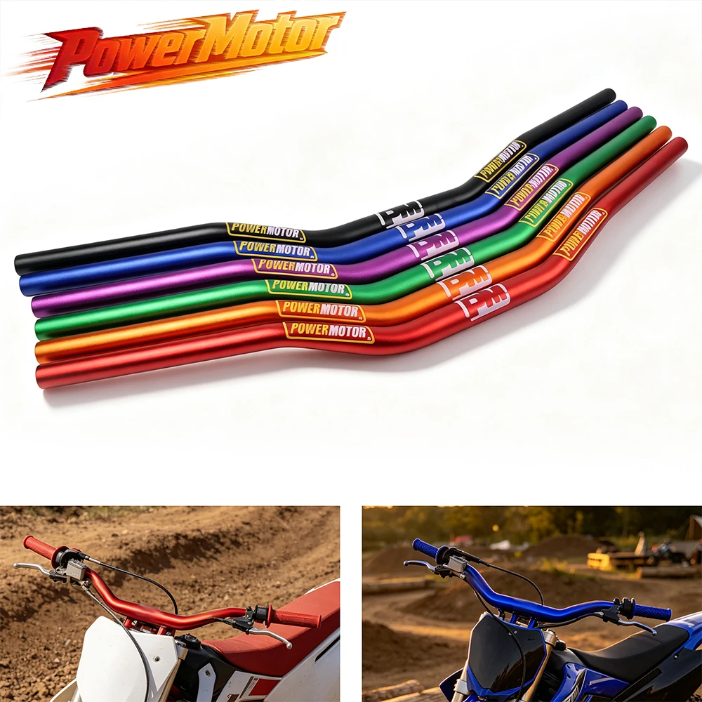 Image of Powermotor Motorrad 22mm 28mm Universal 1-1/8" Lenker für KTM Honda Husqvarna Suzuki Yamaha Dirt Bike Motocross