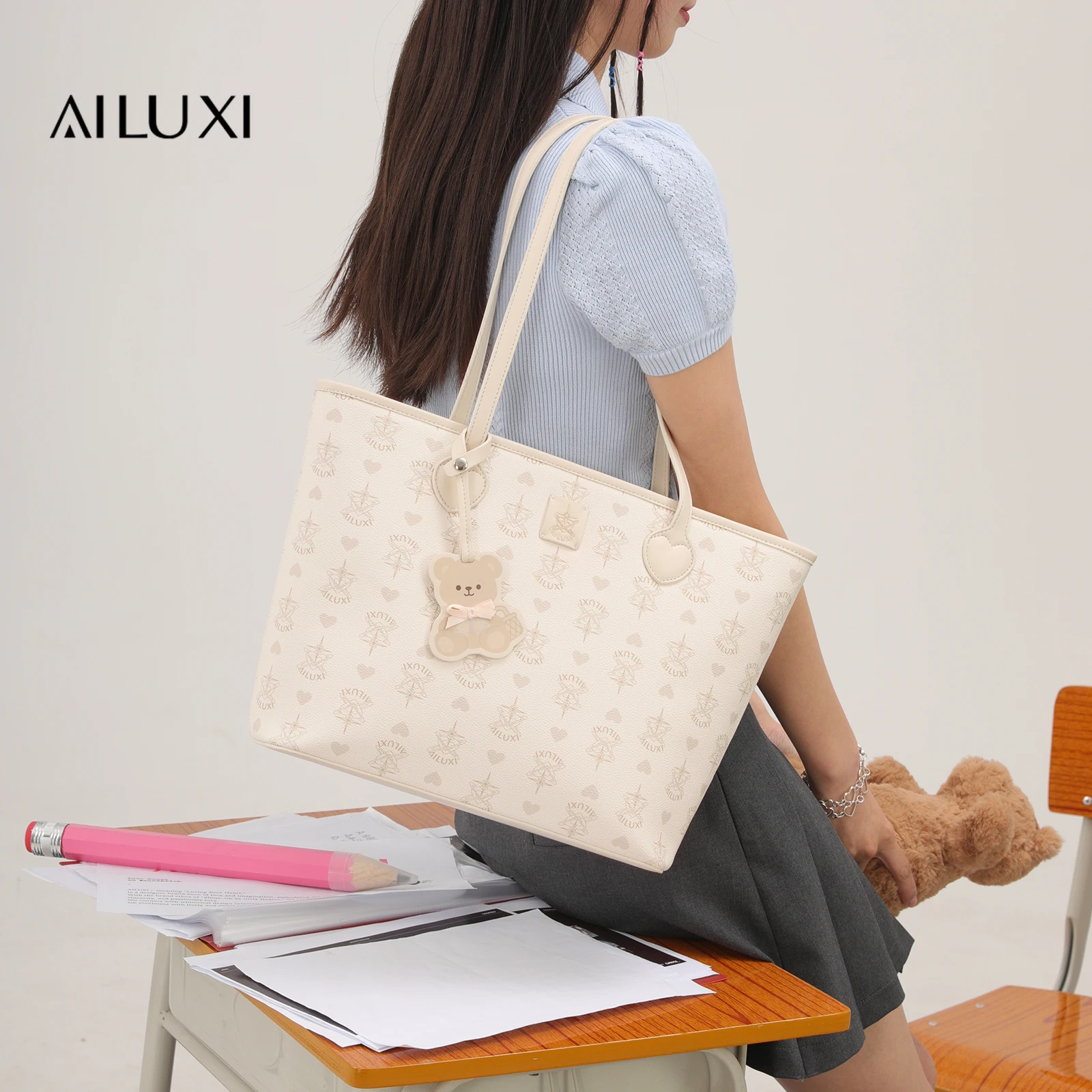

AILUXI Women's Underarm Bag Versatile Commuter Large Capacity Tote Bag Original Designer Lightweight Shoulder Student Laptop Bag