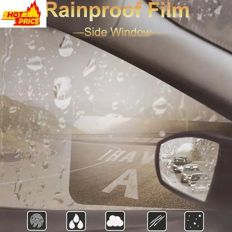 

Rearview Mirror Rainproof Film Anti-Fog Clear Sticker Anti-Scratch Waterproof Film for Car Window Safe Driving Supplies