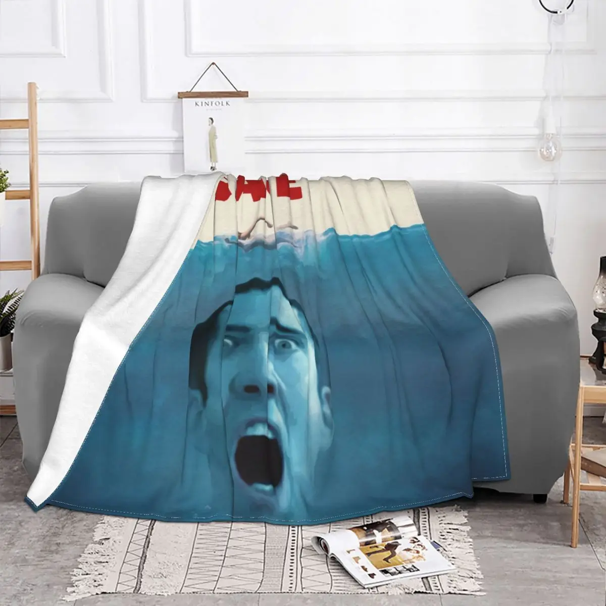 Nicholas Nicolas Cage Blankets Warm Flannel Funny Meme Throw Blanket for Home Bedroom Sofa