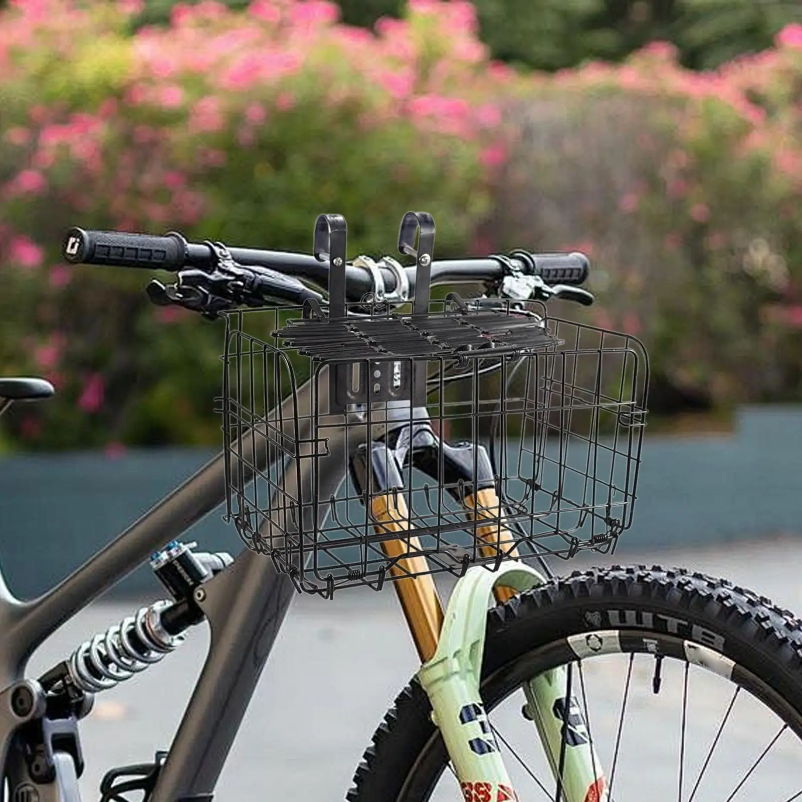 Sturdy Plastic Bike Basket Cover Stretchable Lid Universal Fit Front Basket Accessory for Daily Commuting
