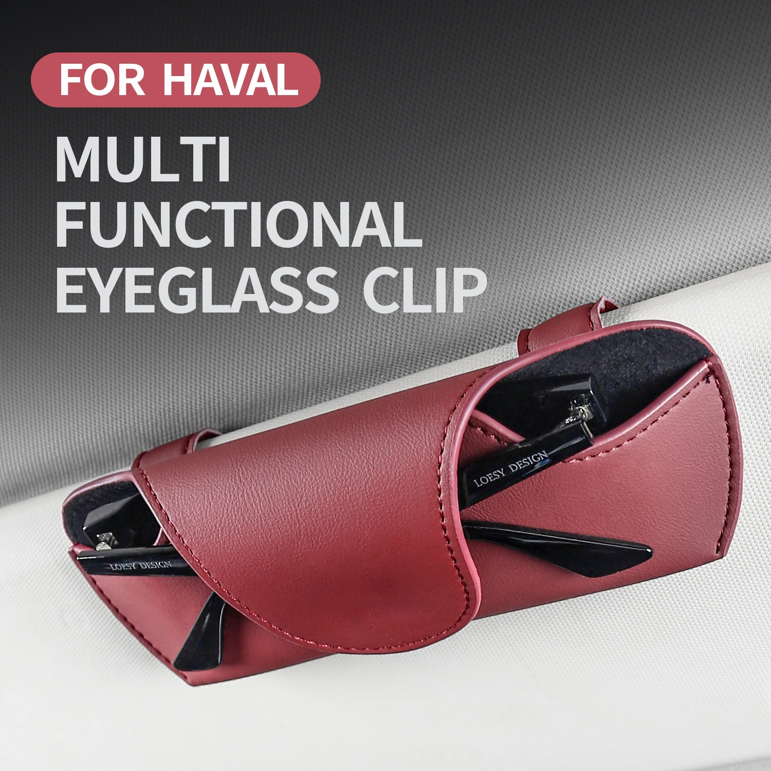 تخزين نظارات السيارة العالمي ل Haval Dargo H6 H6S M6 PLUS H5 H9 2024 مايكروسوفت النظارات شماعات صندوق نظارات المنظم #2