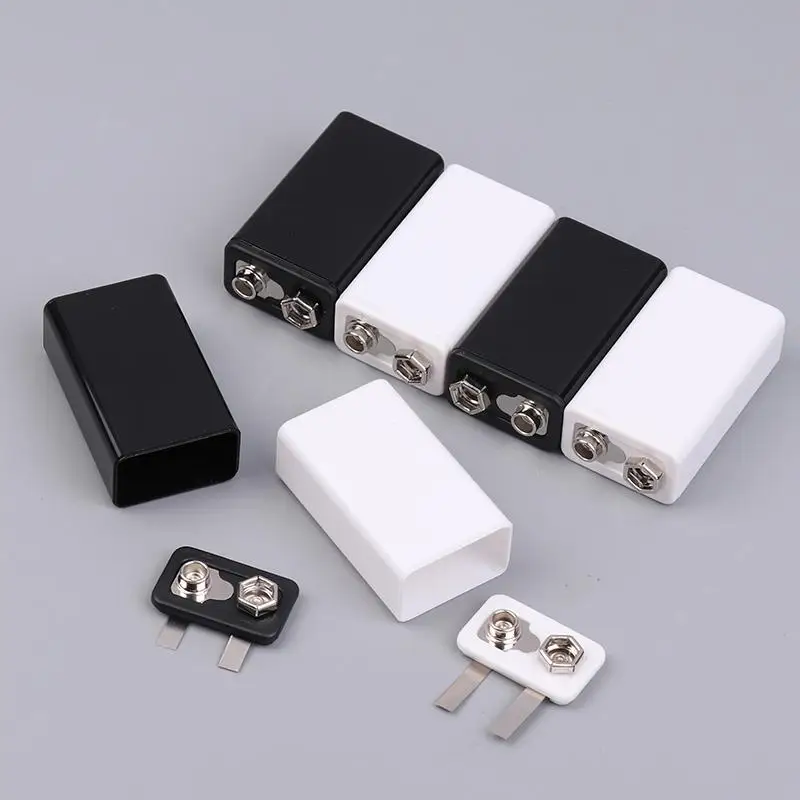 1/5/8Pcs 9V Type-C Battery Case 6F22 Lithium Battery Storage Box Square Battery Holder Portable Battery Clip Container