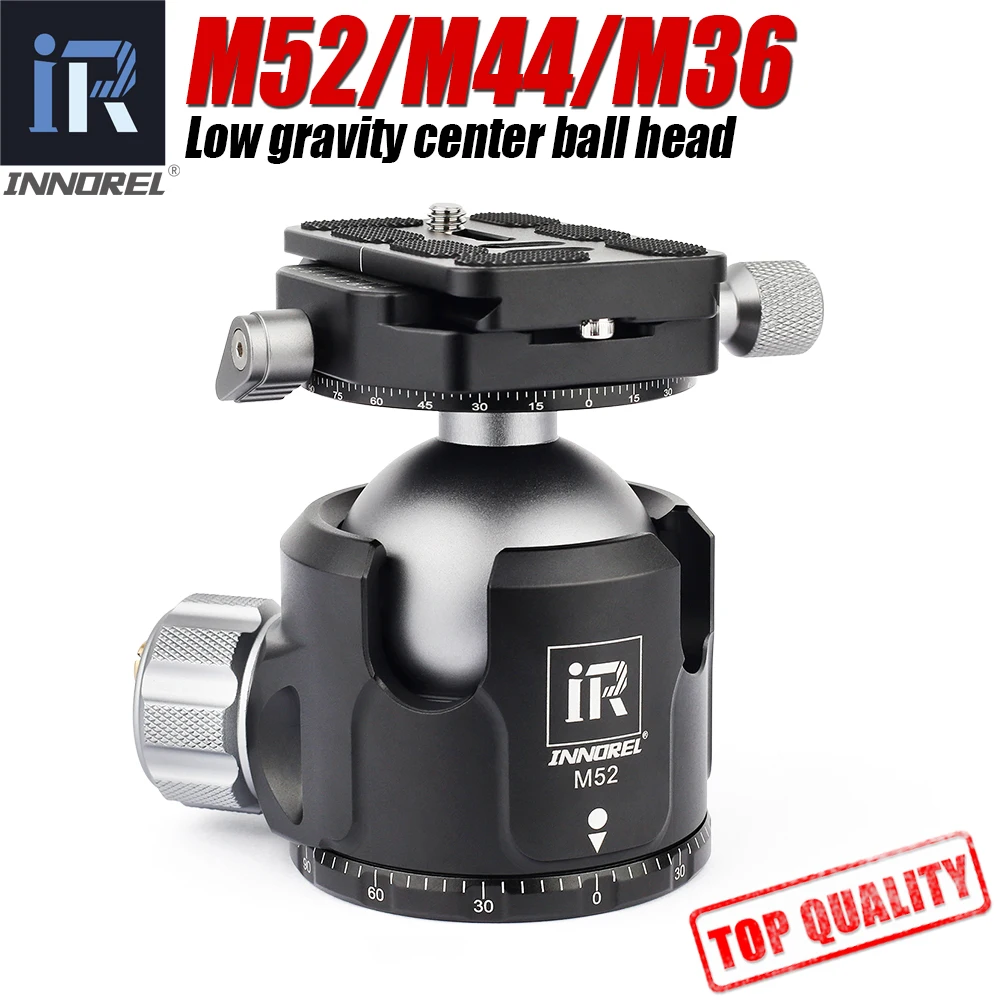 INNOREL M52/M44/M36 ball head panoramic video stand head new low center of gravity aluminum tripod ballhead maximum load 30KG