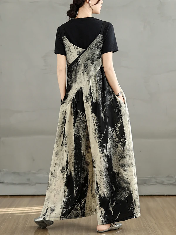 エレガントなハイエンドワンピースパンツ女性の夏シンプルな痩身ルーズカジュアル年齢を問わずワイドレッグパンツ通勤スタイル