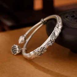 Vintage Silver Color Bracelet Unisex Carp Open Bracelet Banquet Jewelry Accessories Gift