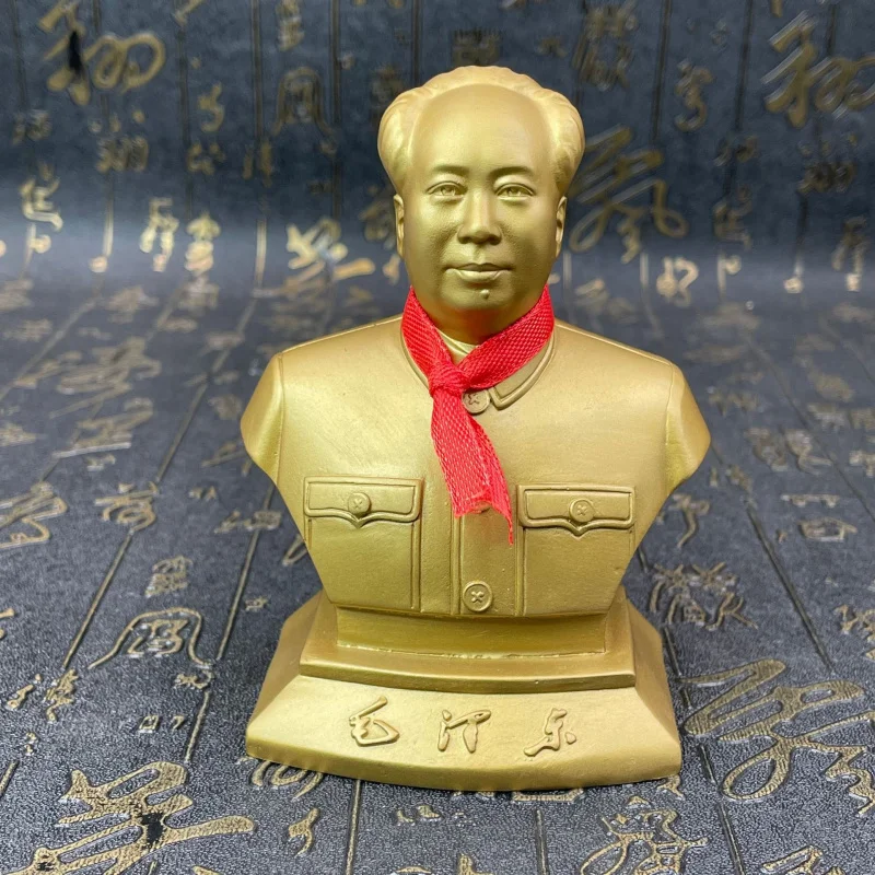 New Handicrafts Safe Journey Chairman Mao Bronze Statue Ornament with Box Bronze Figurine Car Decoration Handicraft Ornament