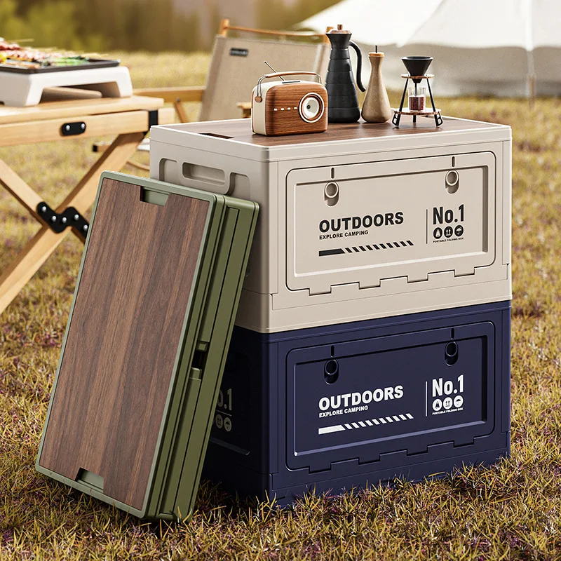 Faltbare Aufbewahrungsbox für Camping und Outdoor mit Großer Kapazität und Seitenöffnung, Organizer für Auto, Zuhause, Spielzeug und Kleidung