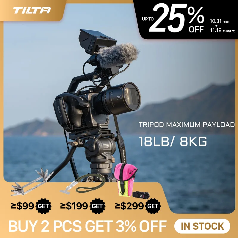 Video Tripod Fluid Head 75Mm - TILTA 8KG 삼각대 75mm 시네 유체