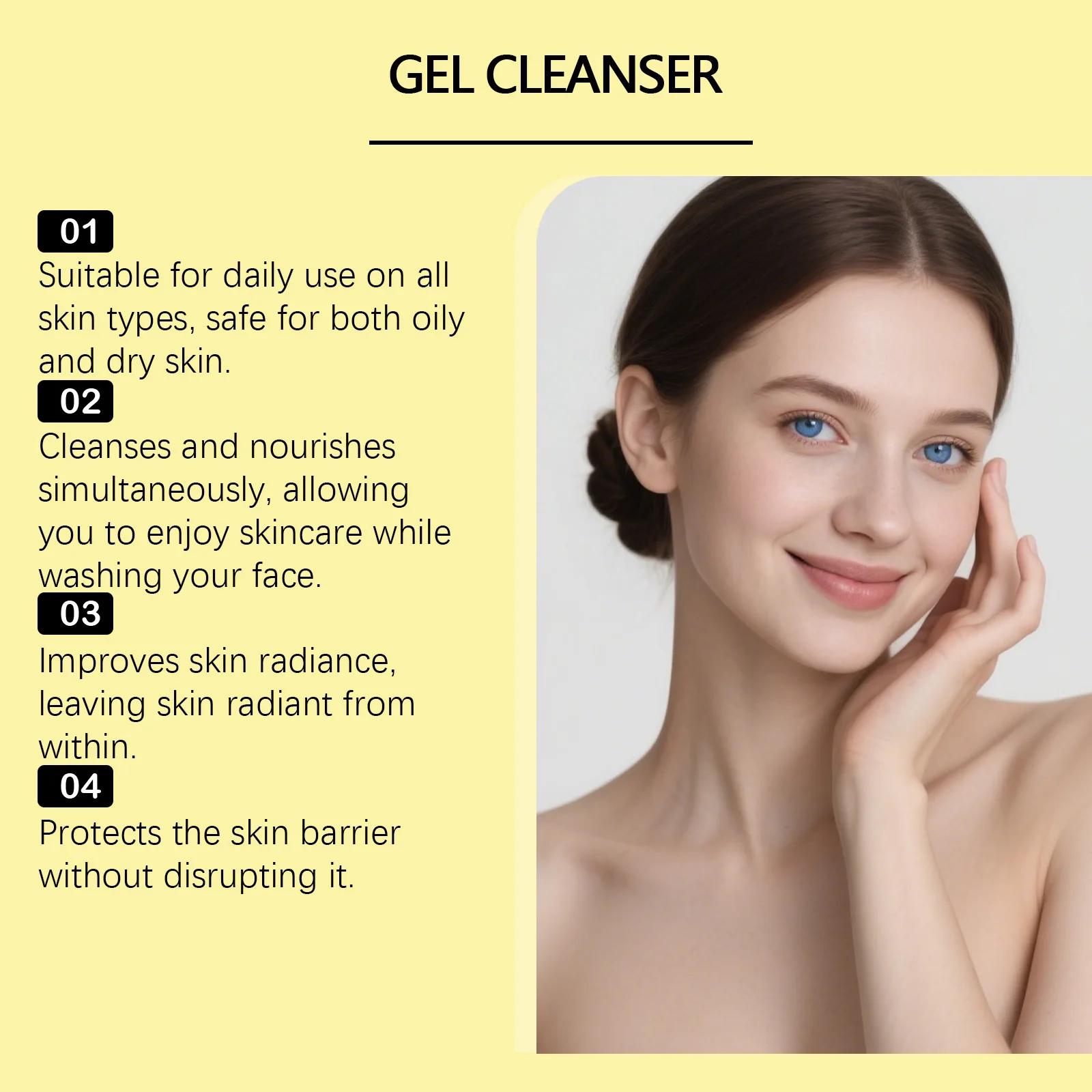 Turmeric Vitamin C Facial Cleanser Cleansing Refreshing Moisturizing for Soft Smooth Skin Purifying Brightening Facial Cleanser