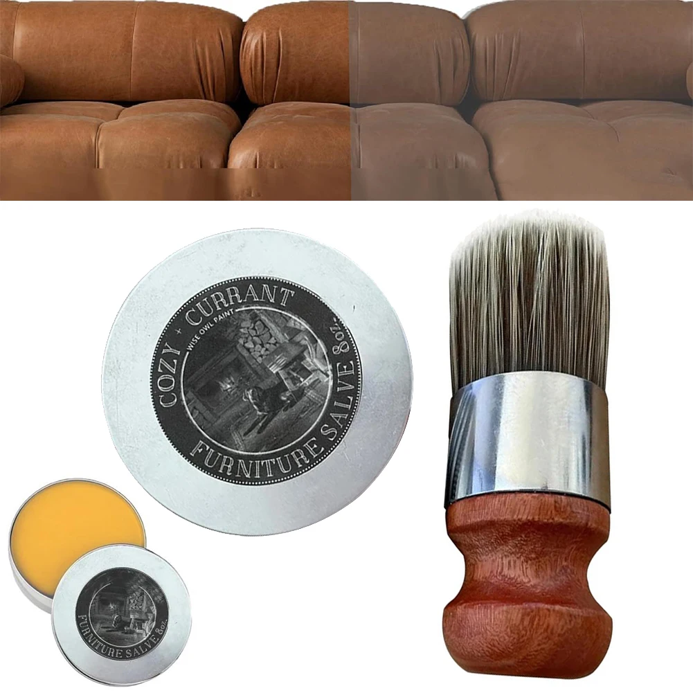 Furniture Salve Leather Salve All-Natural Leather Conditioner Universal Leather Balm Rejuvenate & Nourish for Sofa Car Seats