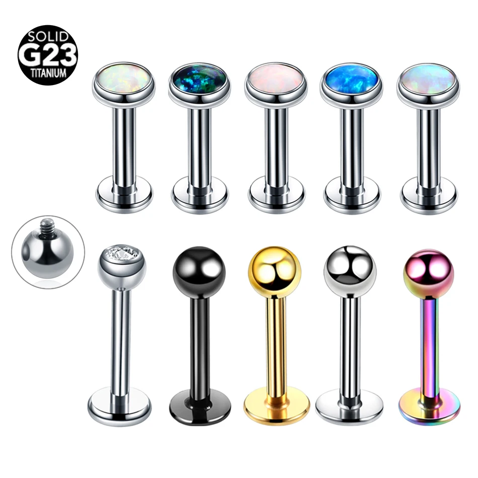 1PC Titanium Labret Piercing Kits Lip Mouth Stud Earring Tragus Cartilage Helix Piercings Ear Sexy Lobe Jewelry for Women Men