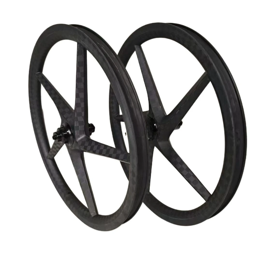 

Full Carbon 16inch 349 BMX 5 Spokes Wheelset Clincher Rim Disc Brake 3 7 Speed Road Folding Bike Wheels 74x112mm 100 74x130mm UD