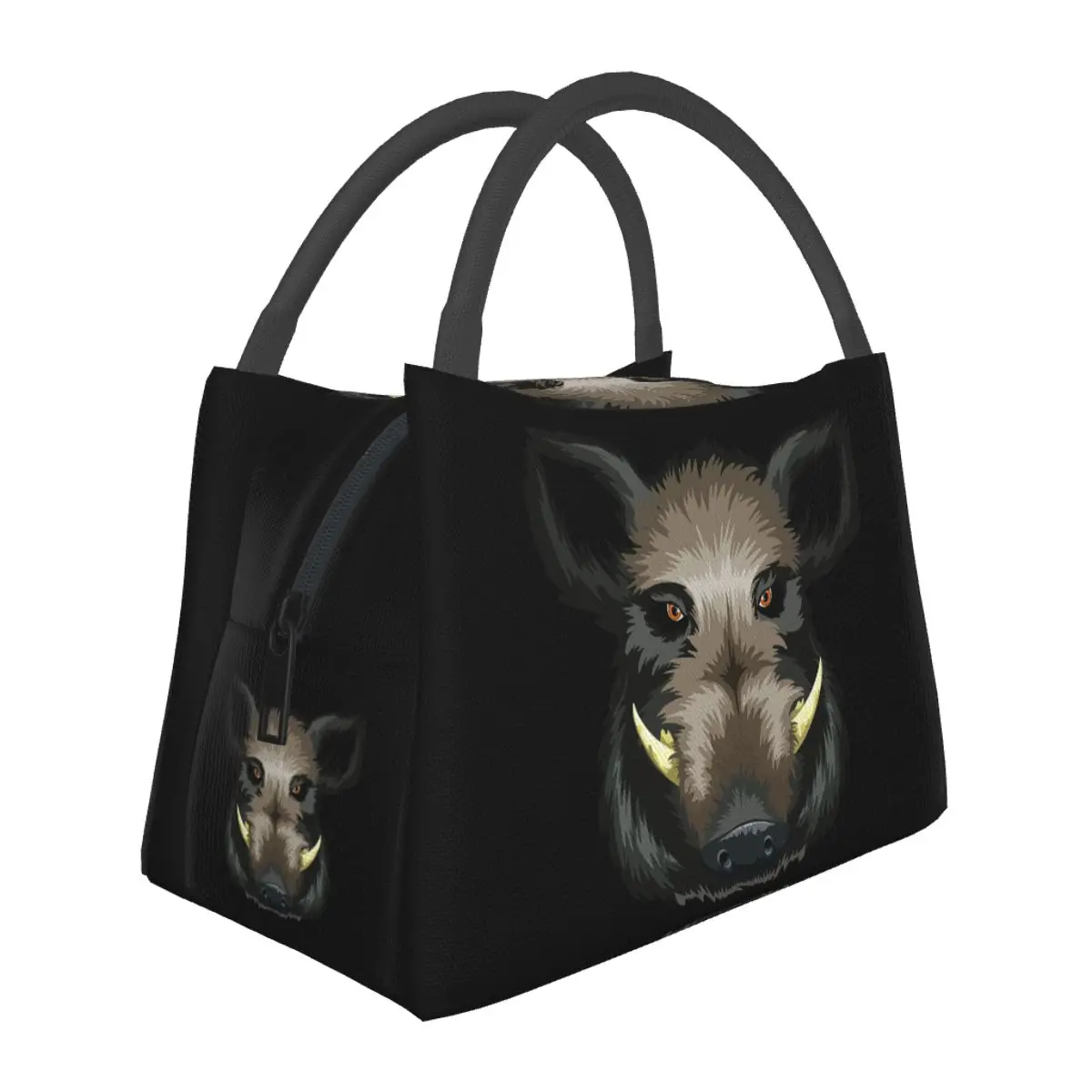 Funny Wild Pig Hunting Insulated Lunch Bag for Women Bento Storage Food Boxes Leakproof Container Cooler Thermal Lunch Box Tote