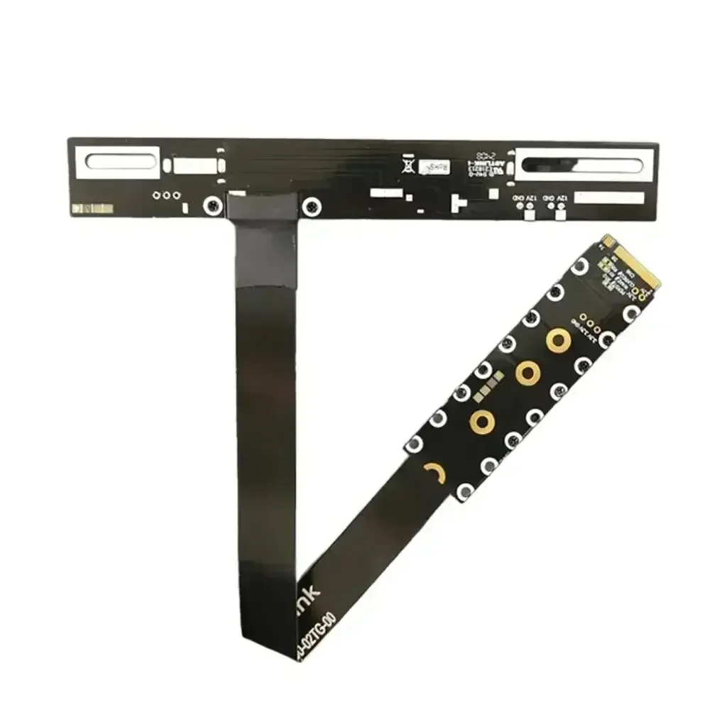 2025 nuevo PCIe 5,0 M.2 NGFF NVMe a PCI-E x16 Cable de extensión GPU Cable de alimentación Sata FFC GEN5 90 ángulo Nvidia/AMD tarjeta gráfica de PC