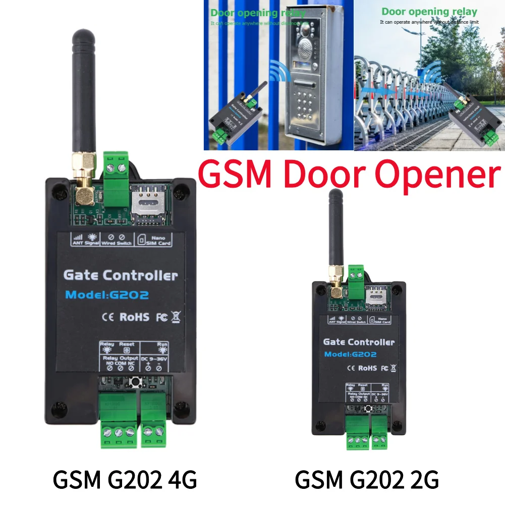 G202 GSM Remote Control GSM 2/4G LTE Gate Opener Switch Accessories Mobile Phone FreeCall RTU5024 Replace Remote Controller