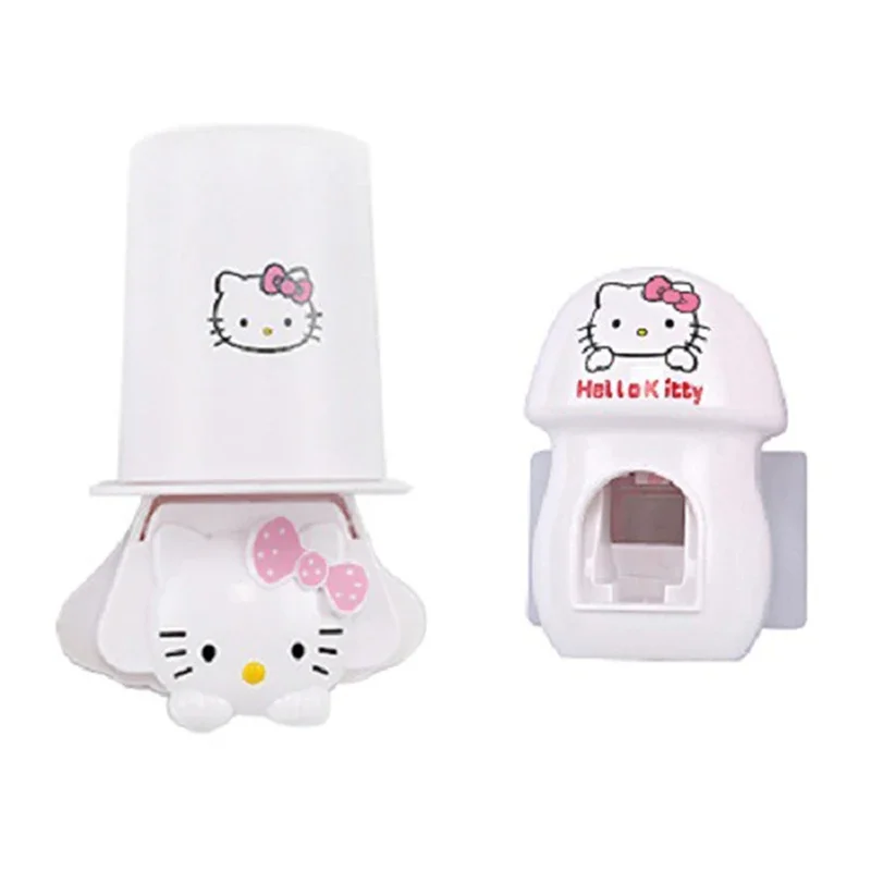 Hello Kitty Automatic Toothpaste Dispenser Wall Mounted Toothpaste Squeezer For Kids And Adults For Bathroom