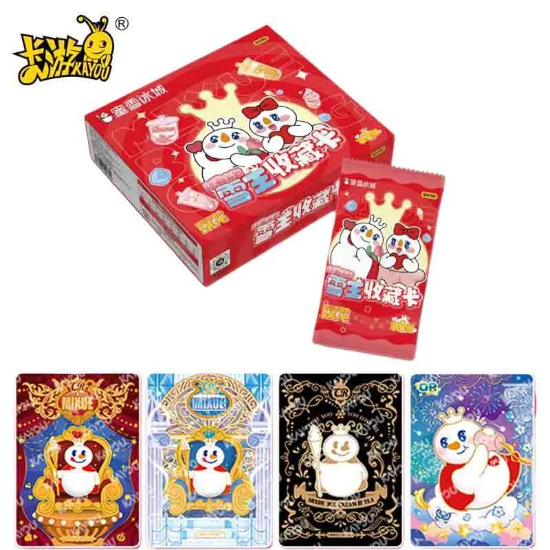 

Коллекционные карточки KAYOU Mixue: Мороженое и чай, серия «Снежный Король», набор «Сладкий Мед», оригинальная анимационная коллекция, периферийные игрушки-подарки