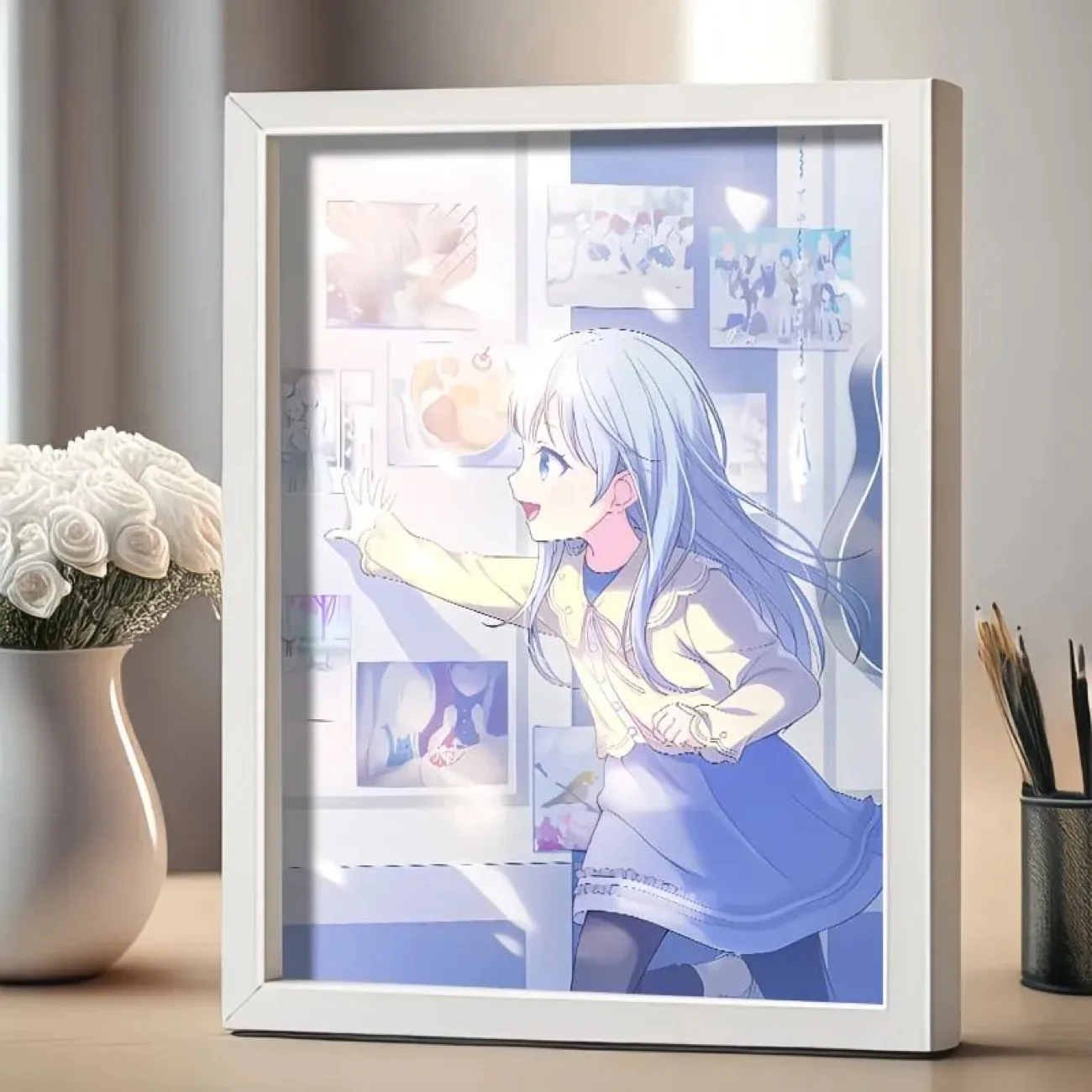 애니메이션 월드 플랜 컬러풀 스테이지 샤오자키 기념 사진 액자 코스프레 만화 장식품