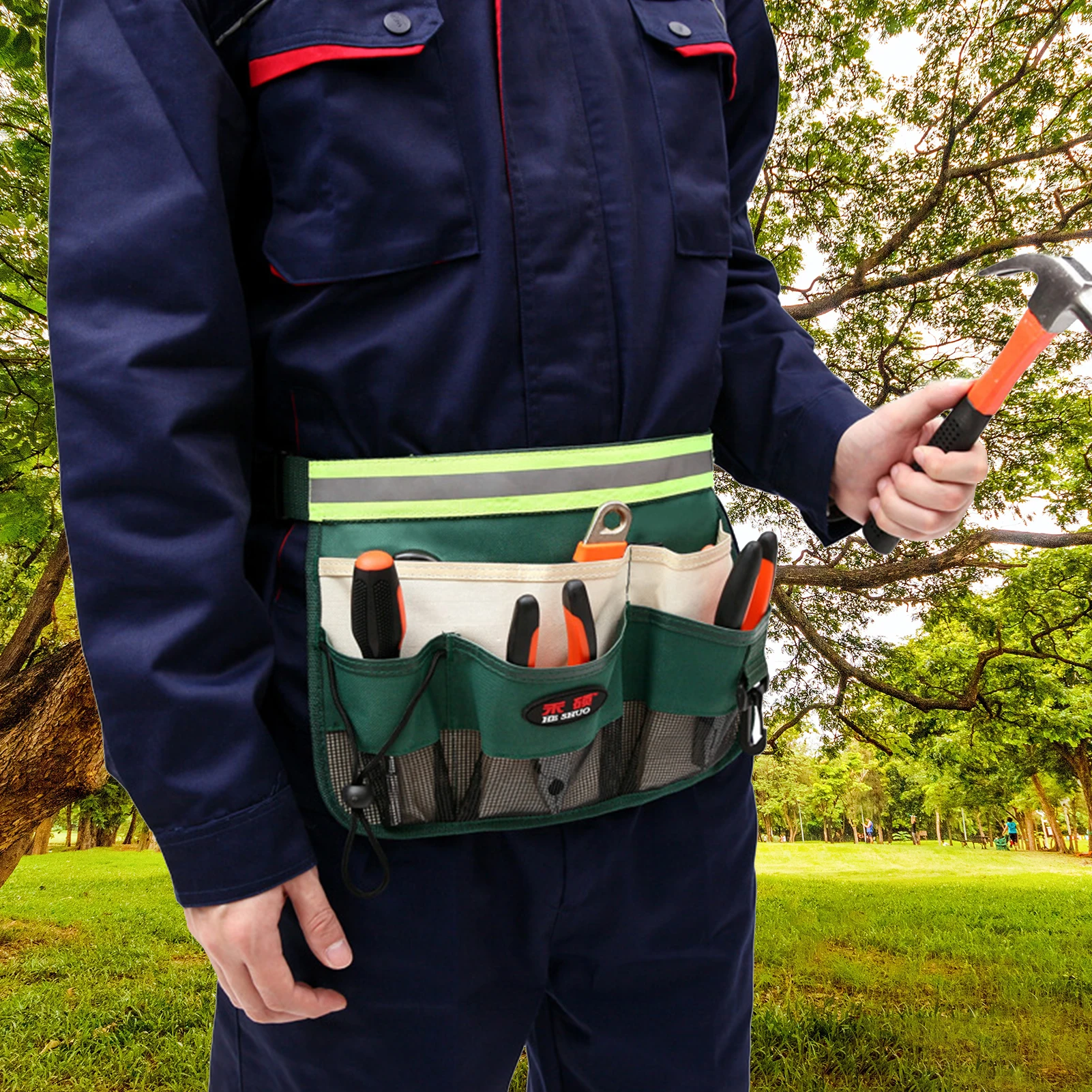 Garden Tool Belt Bags Waist Tool Apron with Pockets 600D Oxford Cloth Gardening Kit Tote Bag Home Organizer Gardening Tool Bag