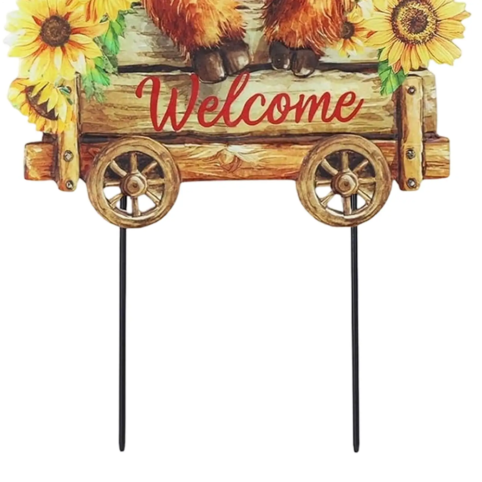 Outdoor Cow Decor 2 Pieces Metal Rustic Yard Art Weatherproof Garden Stakes Decorative Cow For Yard Lawn Porch Patio Pathway