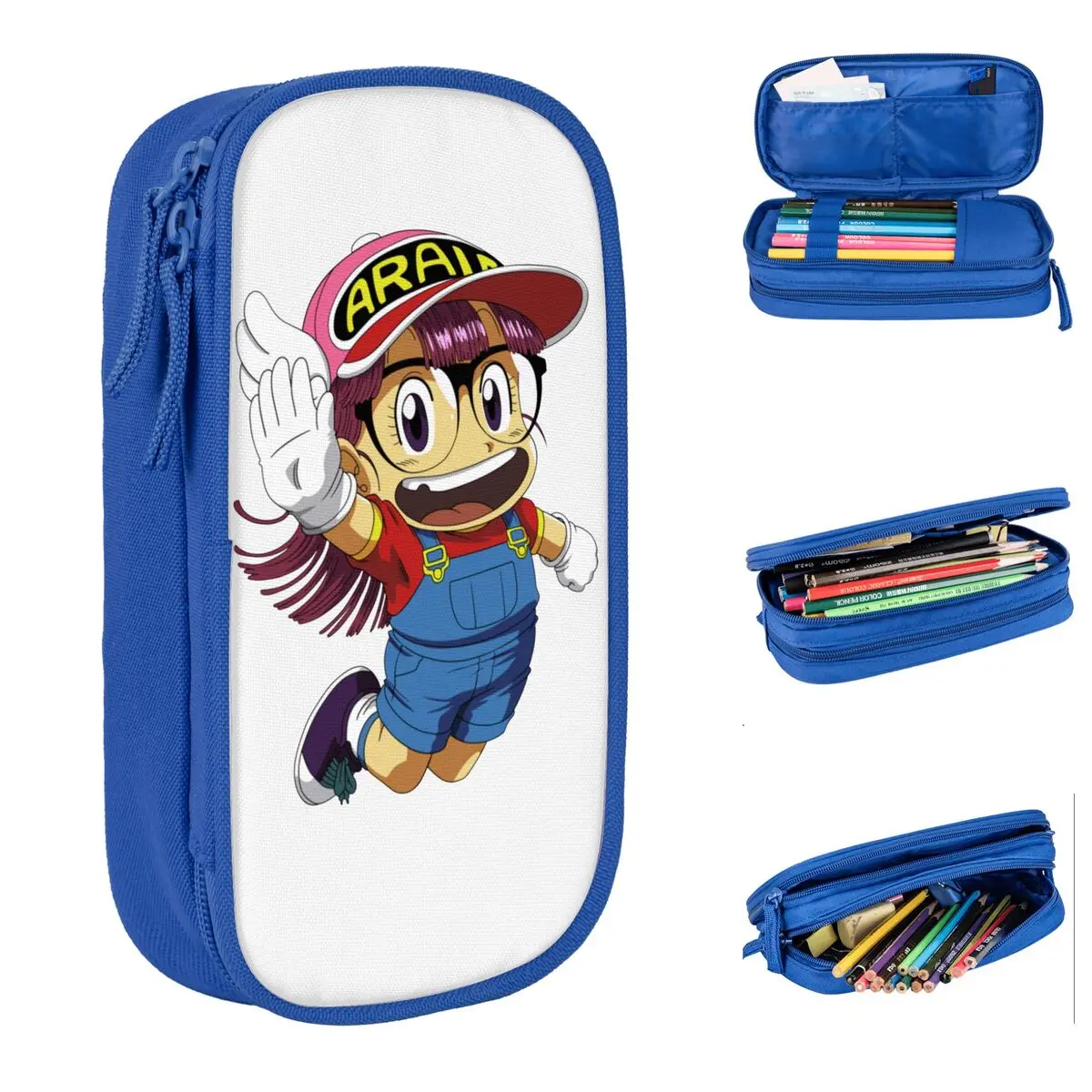 

Dr. Slump Pencil Case Cute Arale Retro Anime Pen Holder Bags Kids Big Capacity Students School Gift Pencilcases