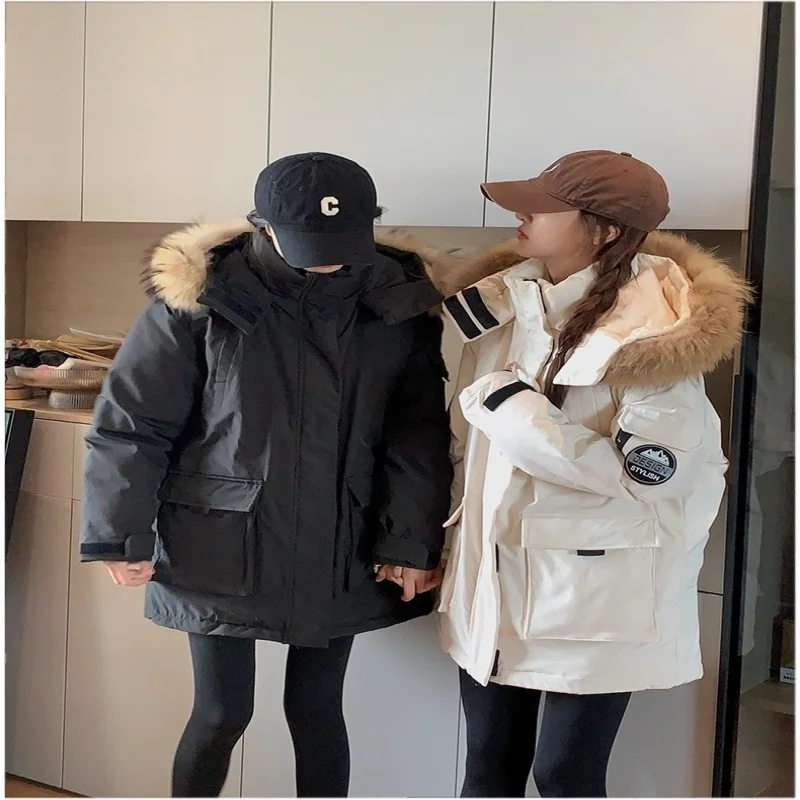 

Женская хлопковая куртка среднего размера на зиму 2025, новый паркура свободного кроя среднего и длинного кроя, рабочая одежда, плотная хлопковая куртка