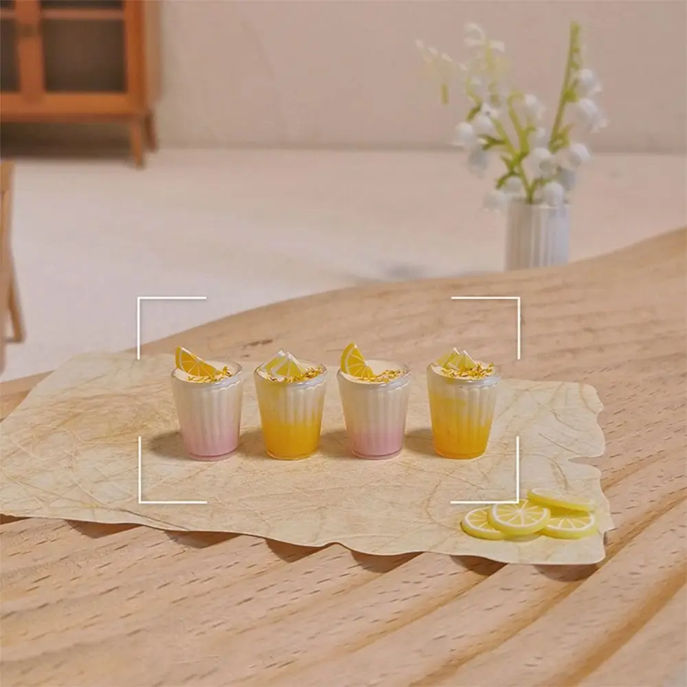 Multicolor Dollhouse Drinks Dessert Doll Accessories Juice Miniature Ice Cream 1/6 1/8 1/12 Scene Model Doll Drinking Cup Model