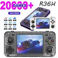 Consola de videojuegos portátil R36H, sistema Arkos Original, pantalla IPS de 3,5 pulgadas, reproductor de vídeo portátil de bolsillo 64G 128G