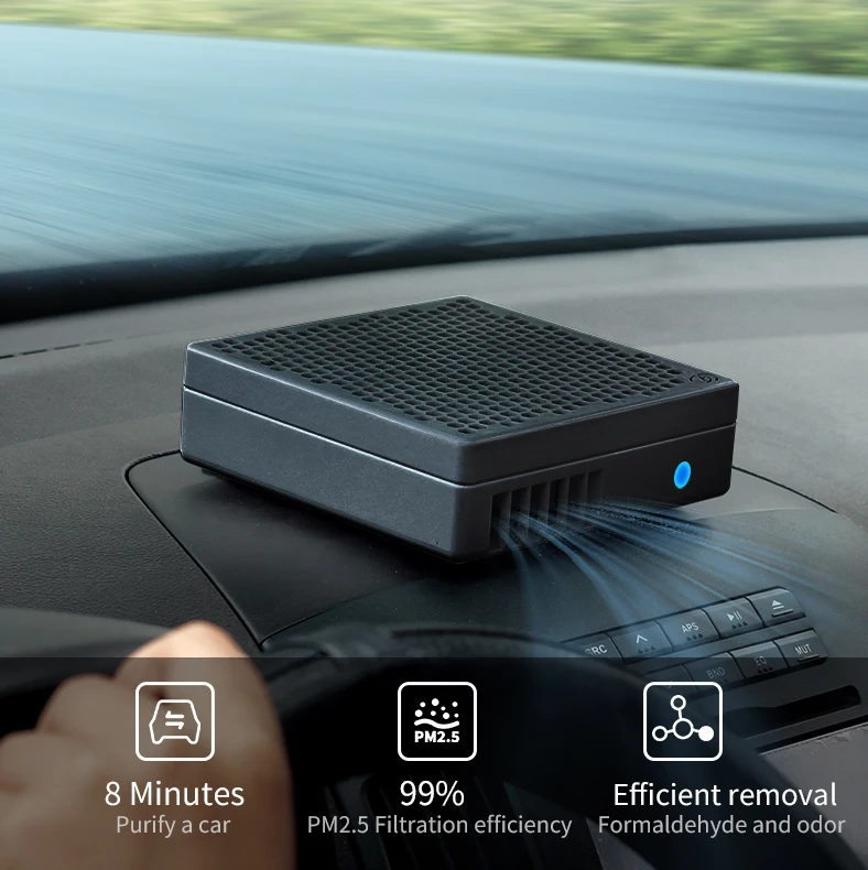 Portable air purifier, desktop mini car indoor use, real